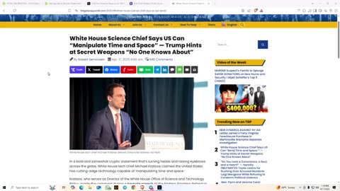 Whitehouse "We Can Manipulate time and Space"