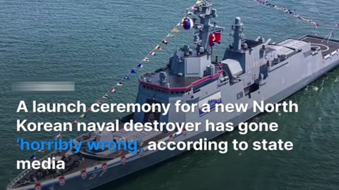 Kim Jong-un watches in horror as North Korean warship capsizes
