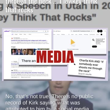 Charlie Kirk Did NOT Say "If somebody ever shoots me through the neck ... I lowkey think that rocks"