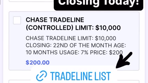 NEW TRADELINES AVAILABLE!! I GOT 8 CLOSING THIS MONTH!!