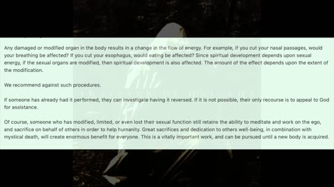 Would Vasectomy inhibit Sexual Transmutation aka Alchemy ?