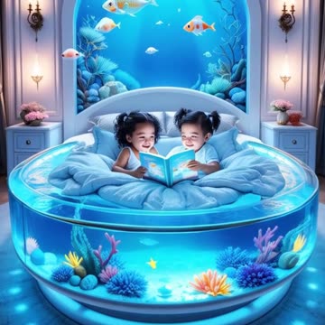 LED Aquarium Bed Design That Wows! 🌟🐬🧜‍♀️,