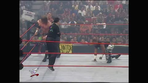 [FULL MATCH] The Rock & Dudley Boyz vs. Kurt Angle, Shane McMahon & Triple H： Raw, Aug. 14, 2000 HD