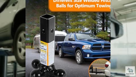 MaxxHaul 70270 Trailer Hitch Hollow Shaft Triple Ball Mount - Black