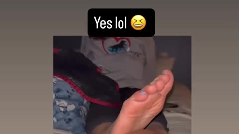 Cute feet tickled on my Instagram story