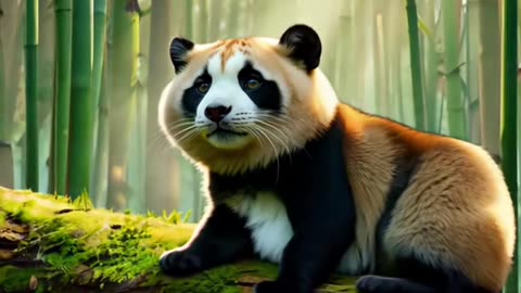 Awesome PandaCat 😱 #panda #cat #fyp #viral_video #pandacat
