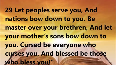 The blessing is given to Jacob.