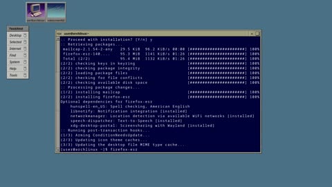 Firefox esr setup on Arch Linux