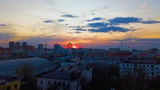 Evening Tyumen is beautiful
