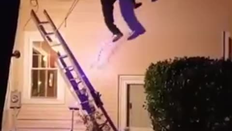 Guy Makes a Life-like Christmas Decoration and Neighbor Calls 911 Firefighters to the Home