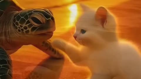 Hero Cat Saved a Sea Turtle 🐱🐢 - 1080p