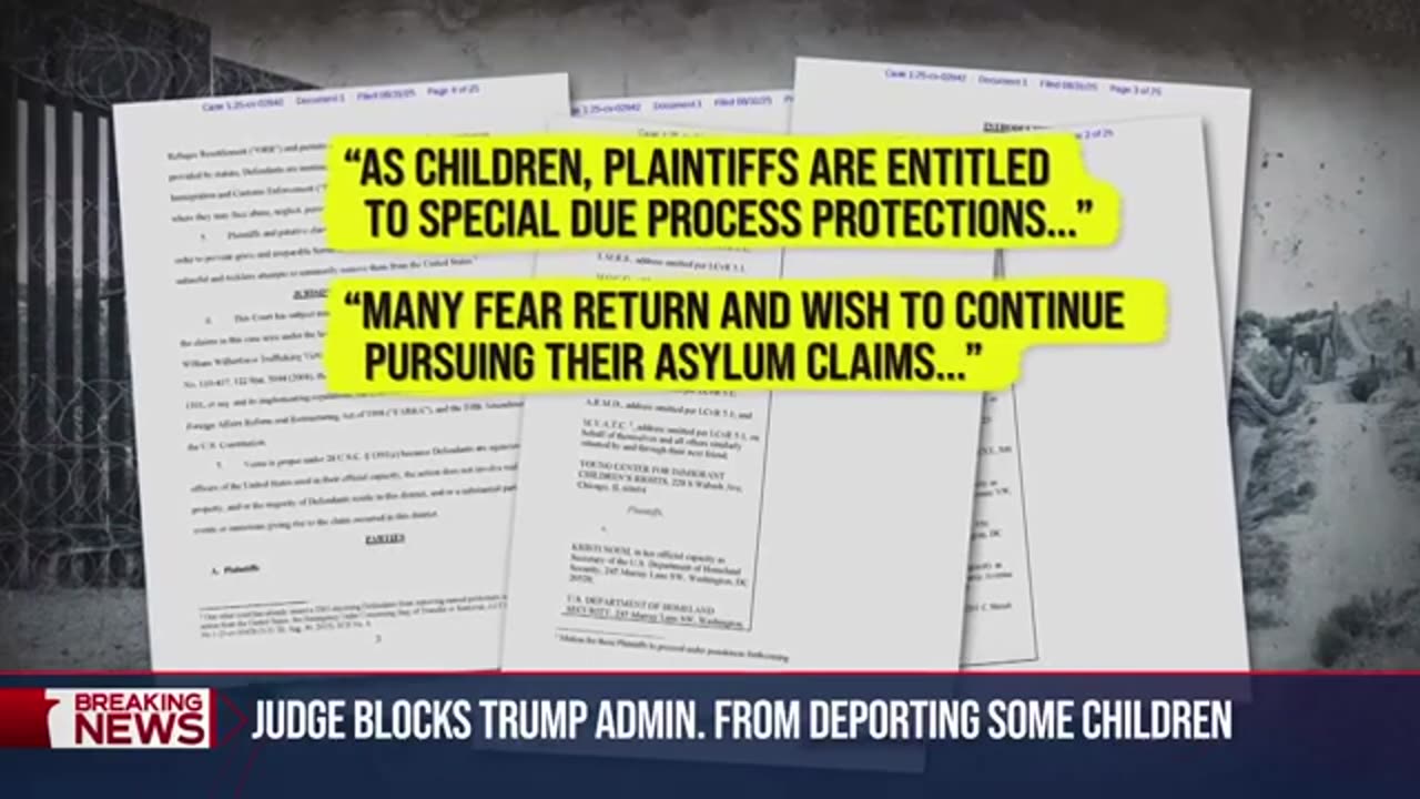 Federal judge blocks Trump admin. from deporting some children