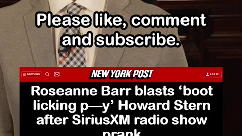 Roseanne Barr Blasts Howard Stern after SiriusXM Radio Show Prank