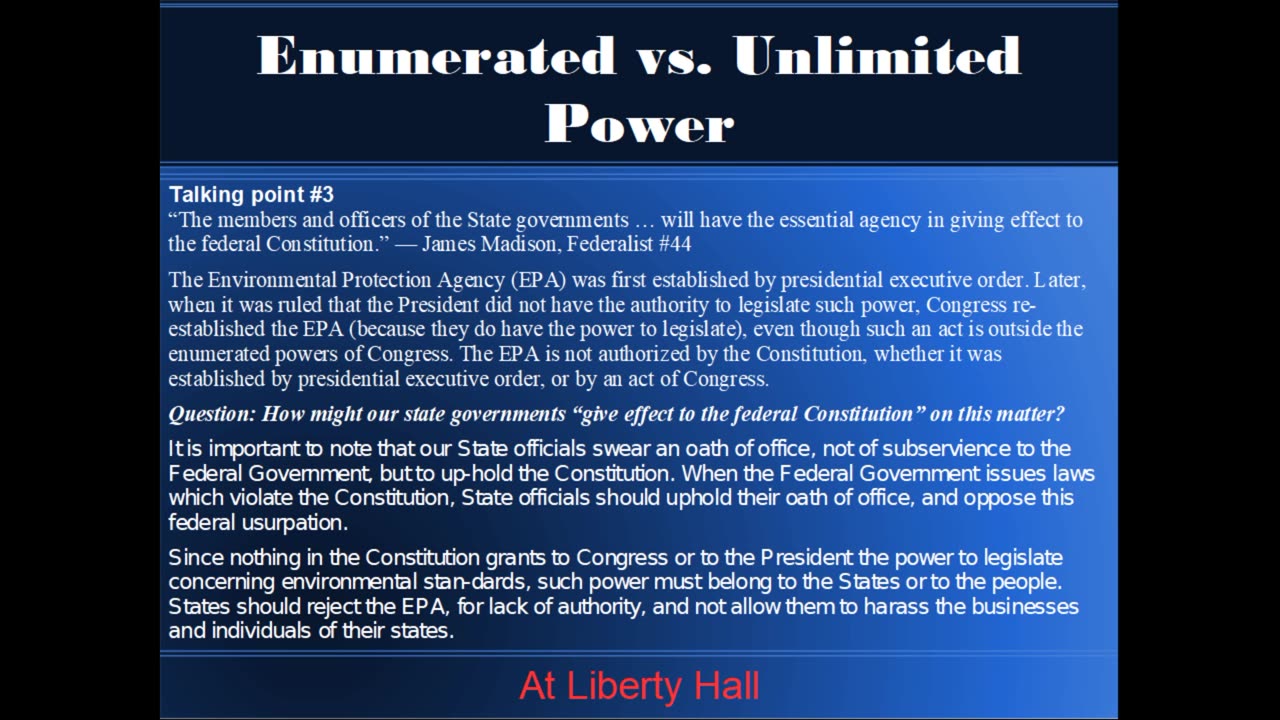 Introduction to the Constitution, Class 24, by the Grumpy Old Vet