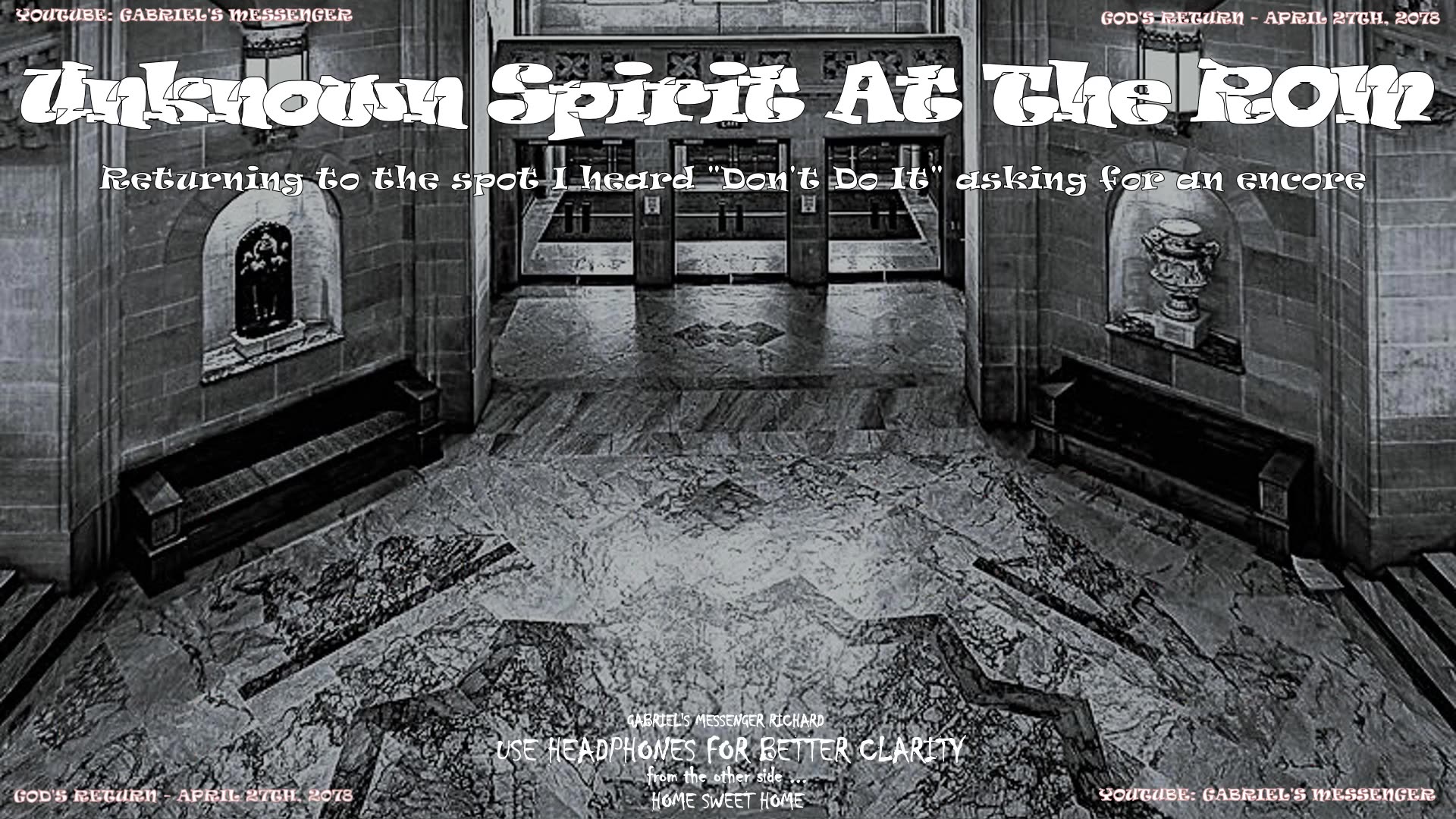 EVP Return To The ROM Asking For Dont Do It Afterlife Soul Spirit Communication