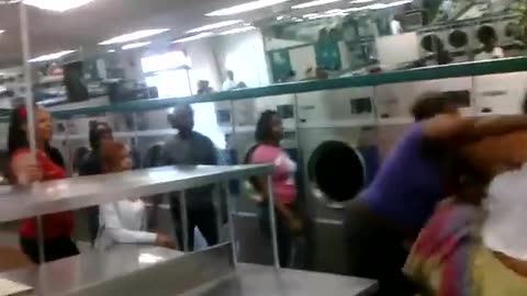 Ghetto fight at the laundromat