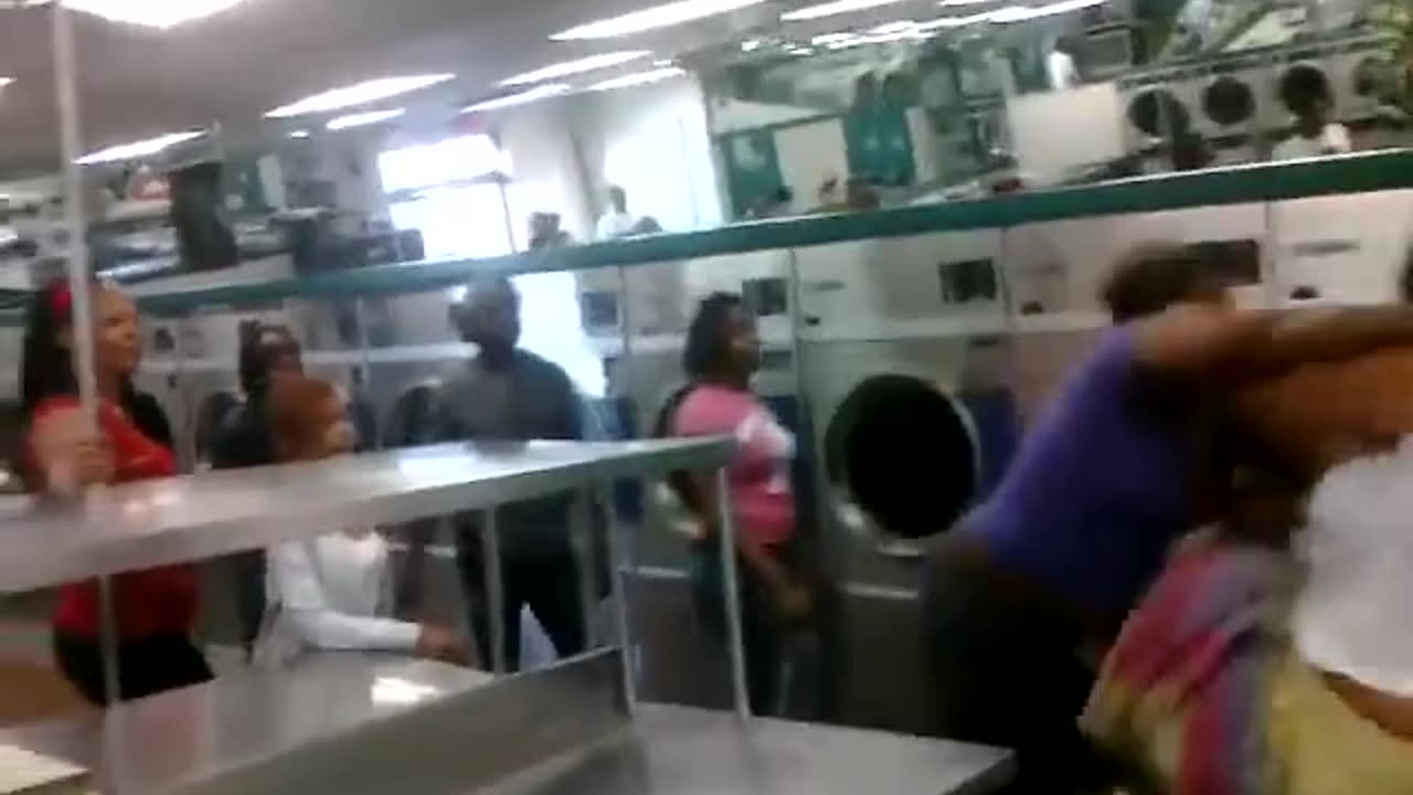 Ghetto fight at the laundromat