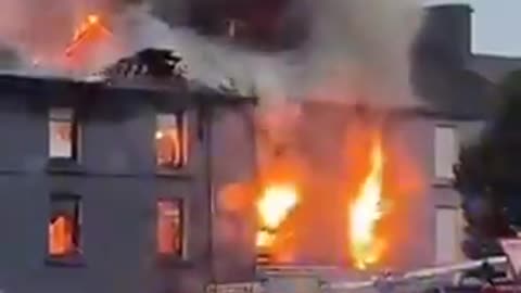 Immigration building set on fire in the town of Ballina, Ireland