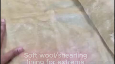 Men’s Genuine Sheepskin Shearling Long Coat with Hood – Tan Brown