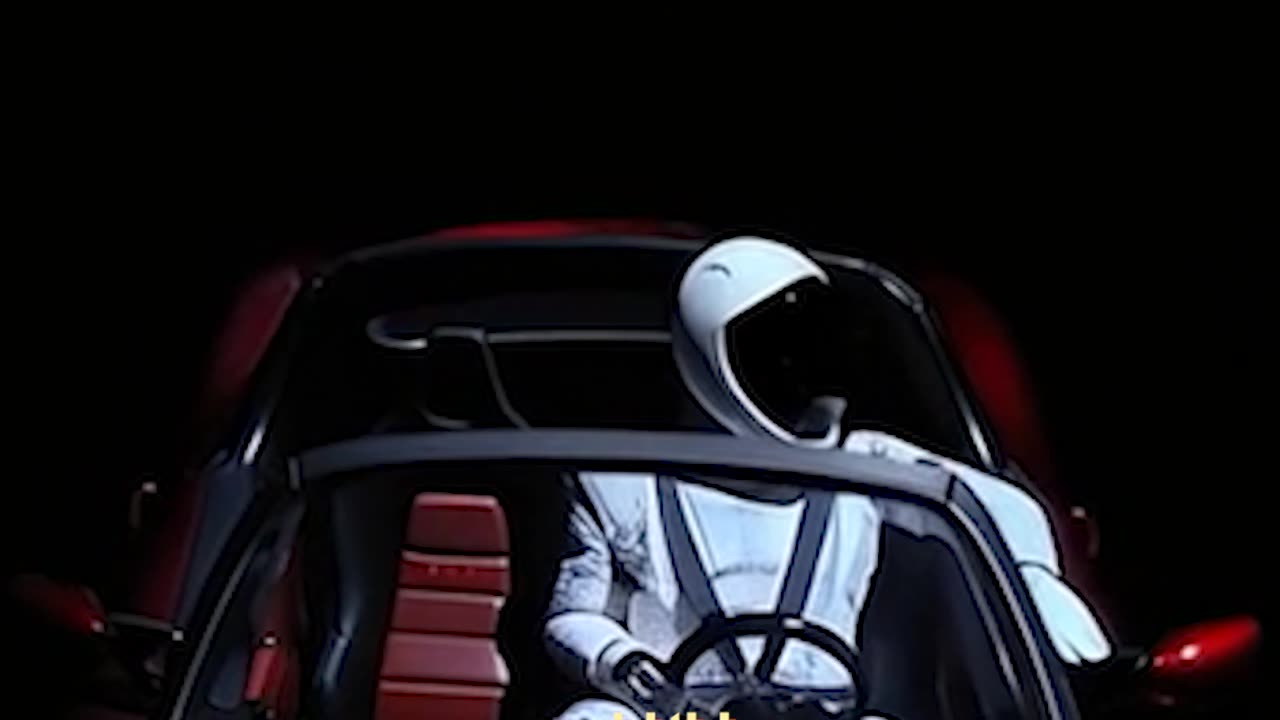 Elon Musk sent a car floating in space #dailyfacts #funfacts