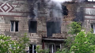 Falling drone debris spark fires in buildings across Kyiv