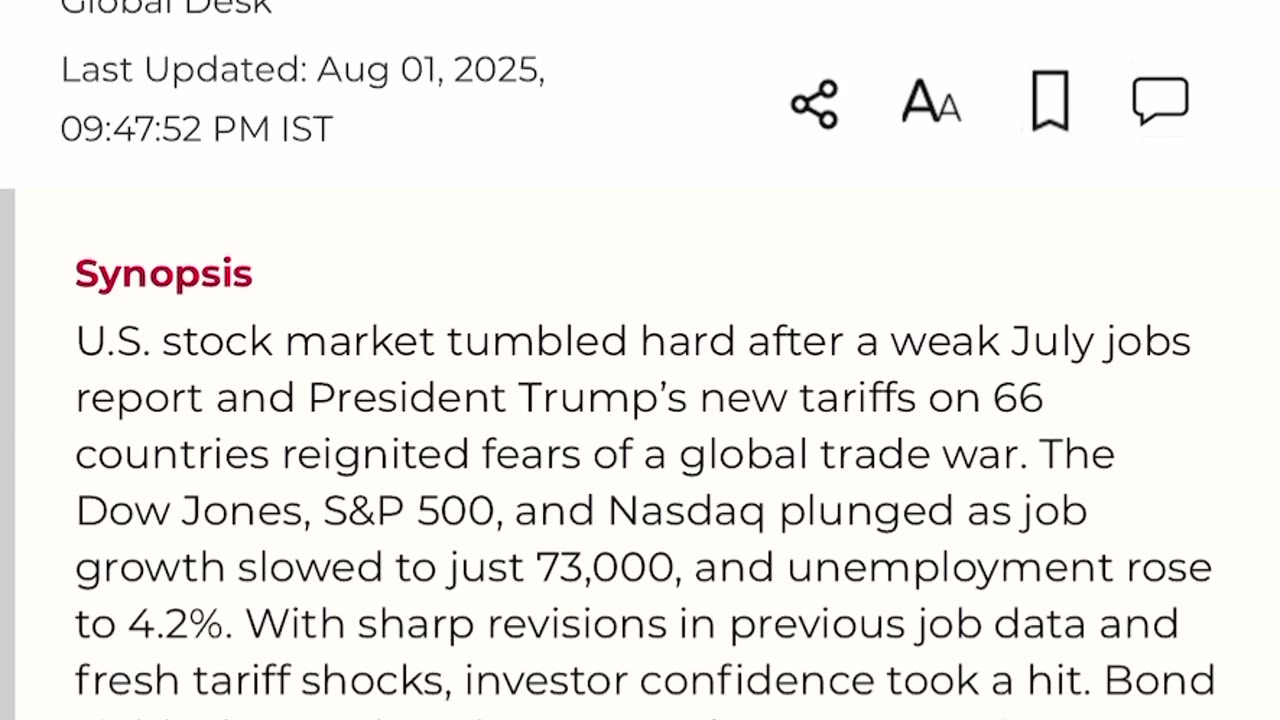 Economic destruction is at hand…