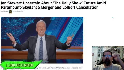 Jon Stewart Giving His Thoughts On The Firing Of Stephen Colbert