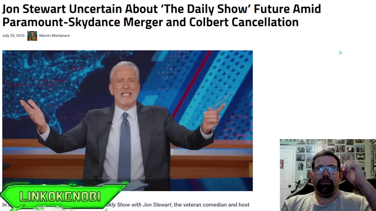 Jon Stewart Giving His Thoughts On The Firing Of Stephen Colbert