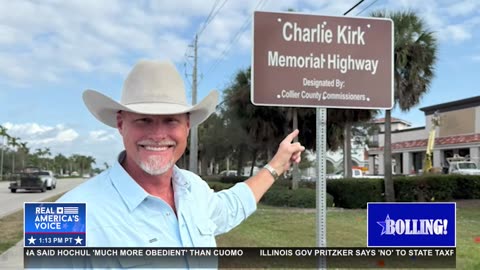 SHERIFF MARK LAMB VISITS THE CHARLIE KIRK MEMORIAL HIGHWAY IN FLORIDA