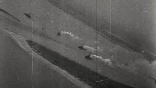 RAF Coastal Command Bristol Beaufighters attacking Axis shipping in 1944