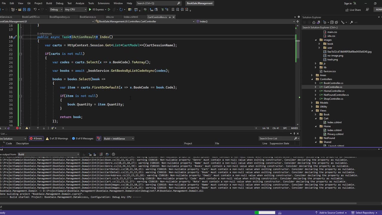ASPNet MVC Ep49 - Cart Page