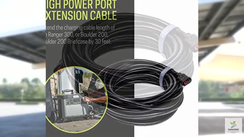 Goal Zero 30-Foot High Power Port Extension Cable, Connects 200+ Solar Panel to