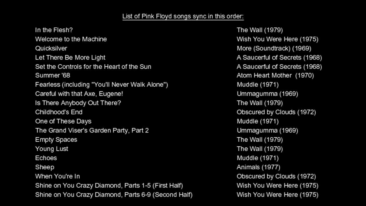 The Pink Floyd and Shining Sync Project 2.0