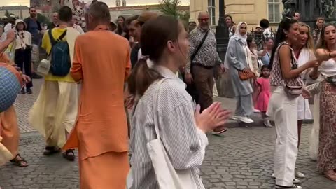 Harinam Sankirtan in Prague, Czech Republic July 2025