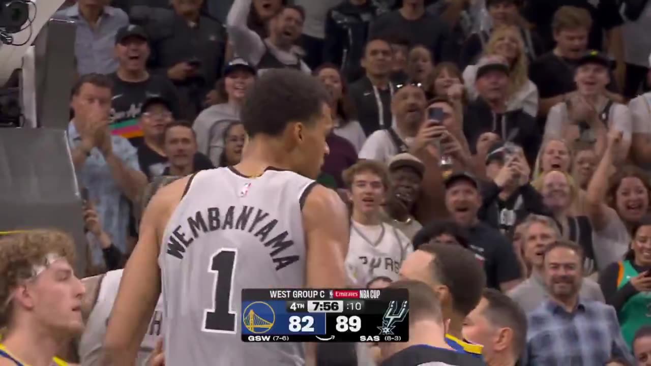 Victor Wembanyama Taunts Draymond Green After Getting Physical, Dunking Over Him