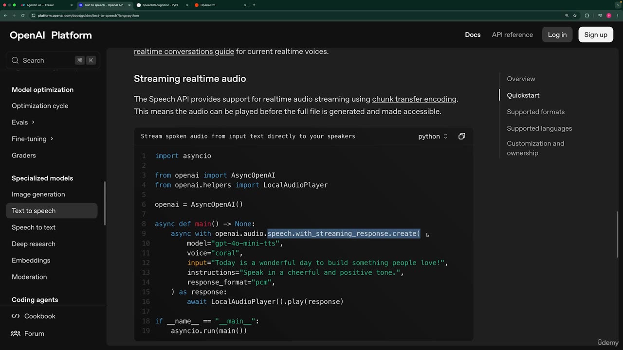 28.8 -Setting Up TTS for Conversational AI Agents