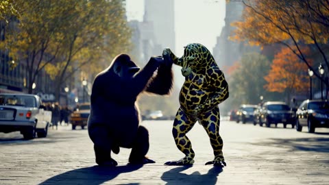 dino vs gorilla