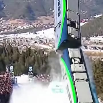 Train Jumps Huge Ramp