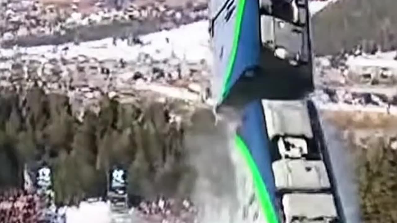 Train Jumps Huge Ramp
