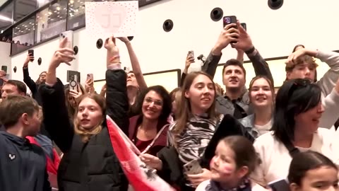 Eurovision winner moved to tears as he is welcomed home in Austria