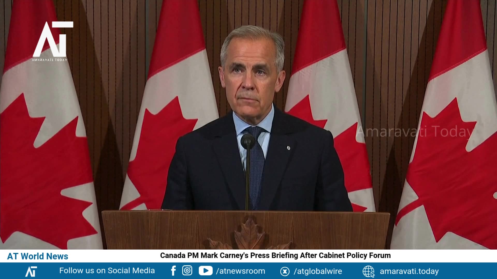 Canada PM Mark Carneys Press Briefing After Cabinet Policy Forum | Politics | AT World News