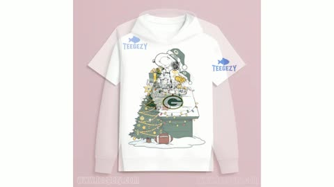 Green Bay Packers Snoopy Woodstock Christmas Shirt Cotton