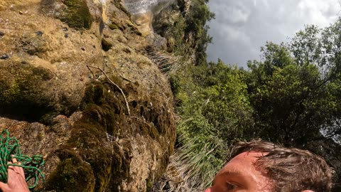 Climbing Qellu Yaku #Andes #Mountains #Waterfall