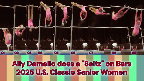 Prototype 164: Ally Damelio does a "Seitz" on Bars at 2025 U.S. Classic Senior Women
