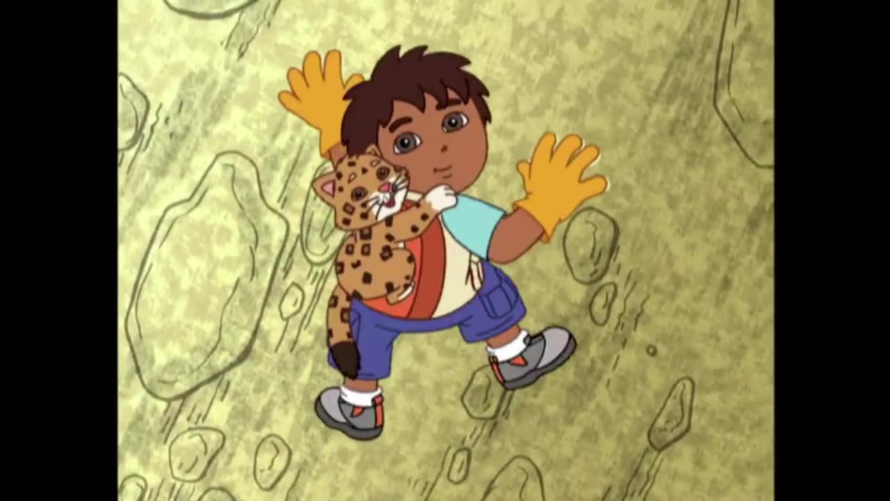 Go Diego Go Diego and Baby Jaguar Climbing a Pyramid
