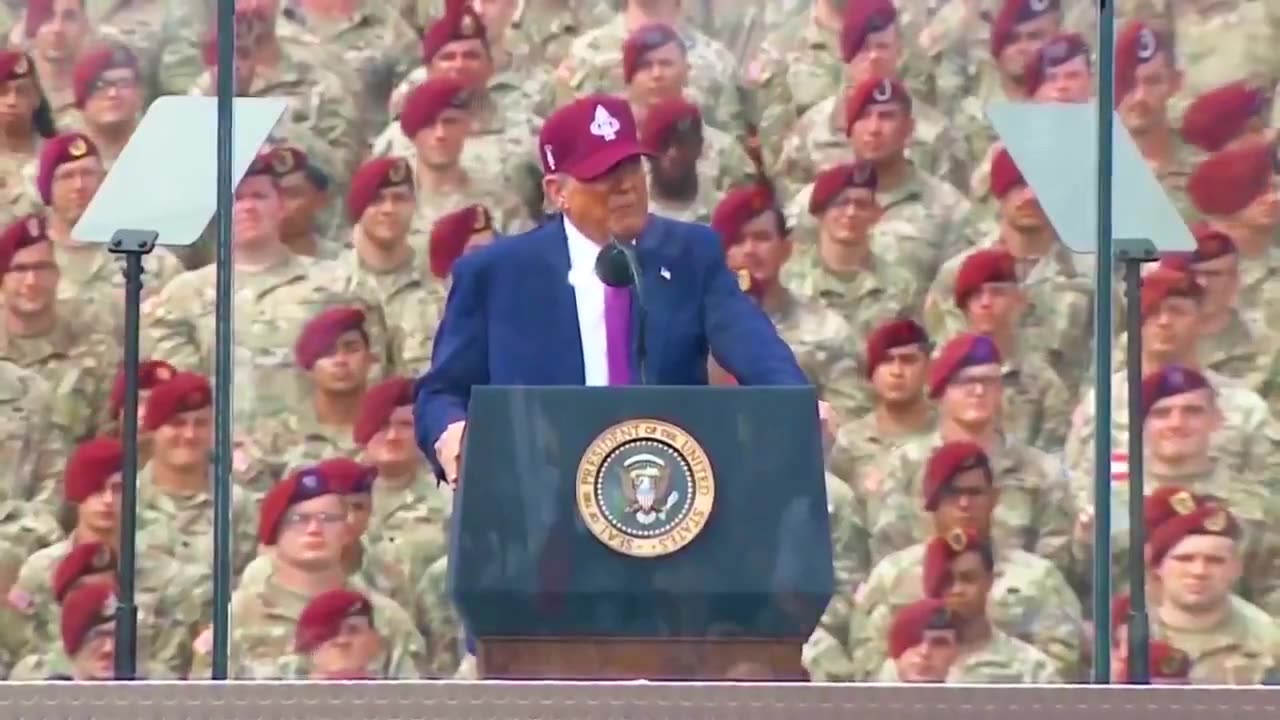 TRUMP ON VETS TROOPS AND PATRIOTS AT FT BRAGG
