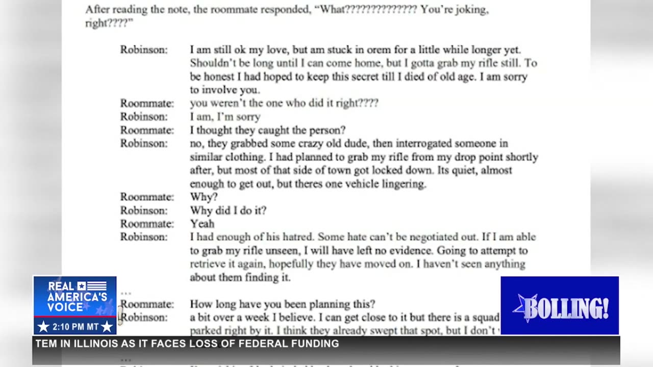 ERIC BOLLING ISN’T CONVINCED KIRK’S SHOOTER WROTE THOSE TEXTS