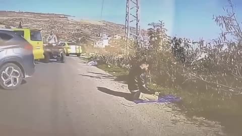 The moment a settler ran over a Palestinian while he was praying