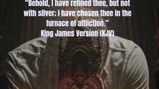 Isaiah 48:10“Behold, I have refined thee, ... I have chosen thee in the furnace of affliction.” #new