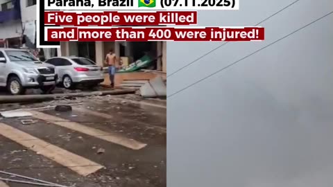 Devastating damage after a monster tornado struck Rio Bonito do Iguaçu, Paraná, Brazil🇧🇷07.11.2025
